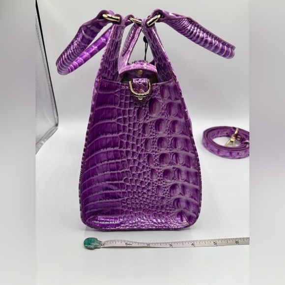 Brahmin Adrian Satchel Lilac Essence Melbourne Leather Bag - Picture 8 of 16